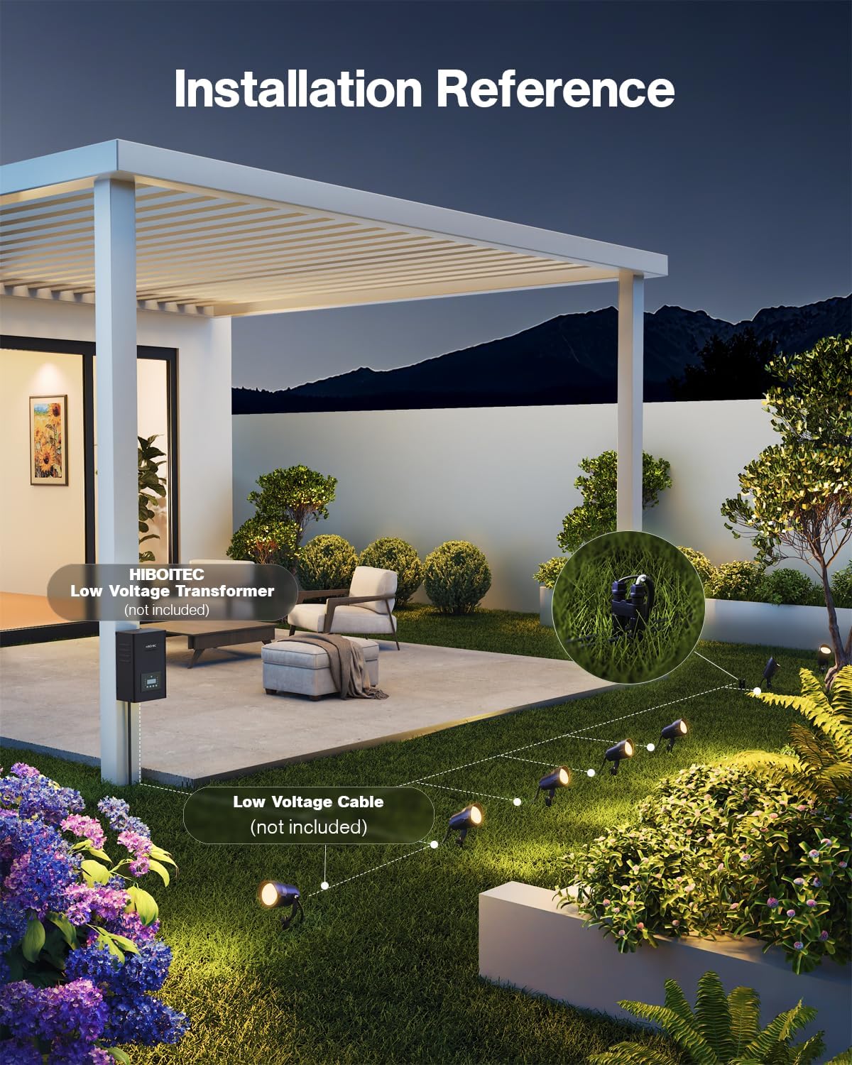 Detalle de HIBOITEC Landscape Spotlights 12-Pack