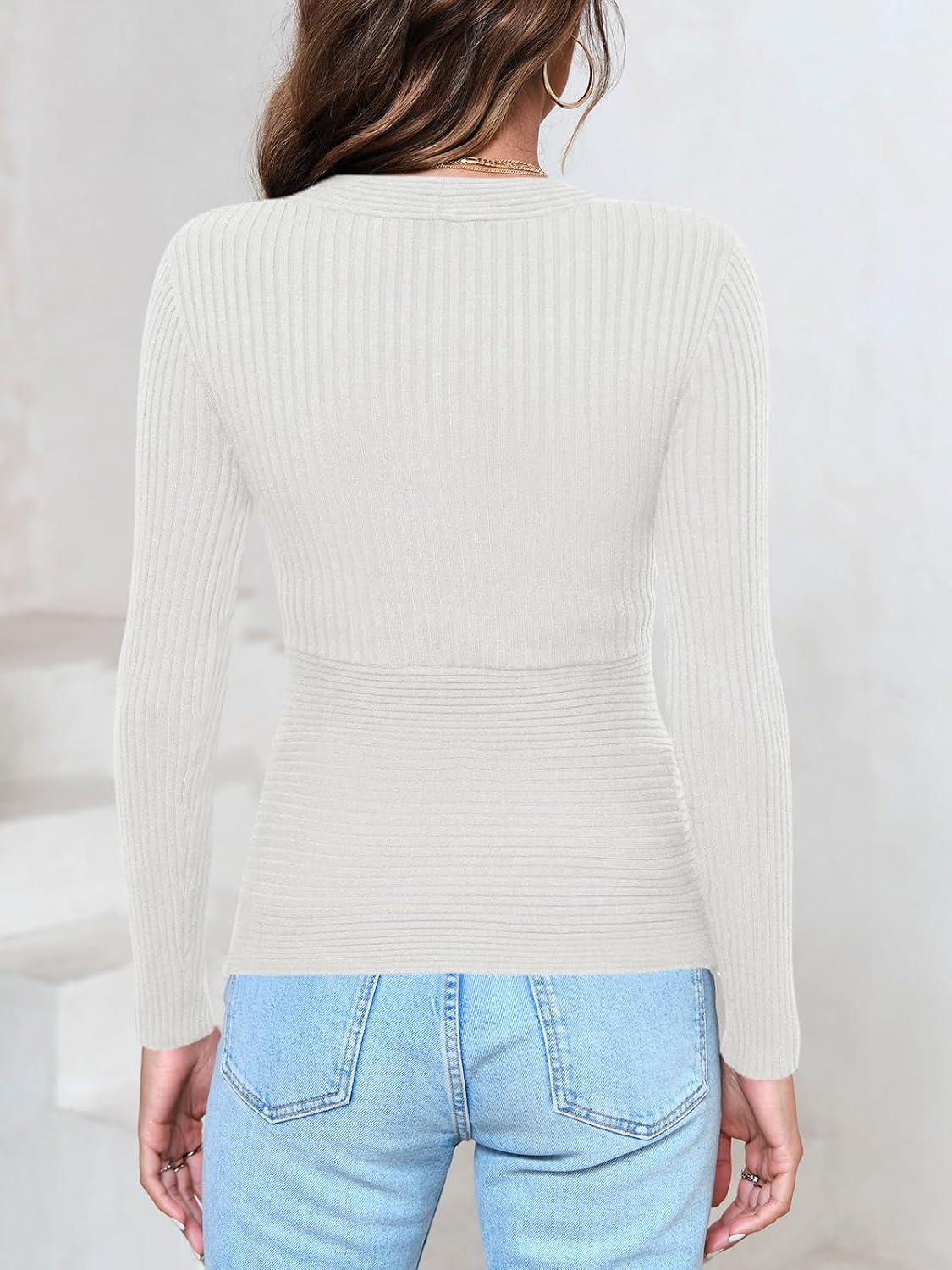 Thumbnail 6 de Wenrine Pull femme v profond maille