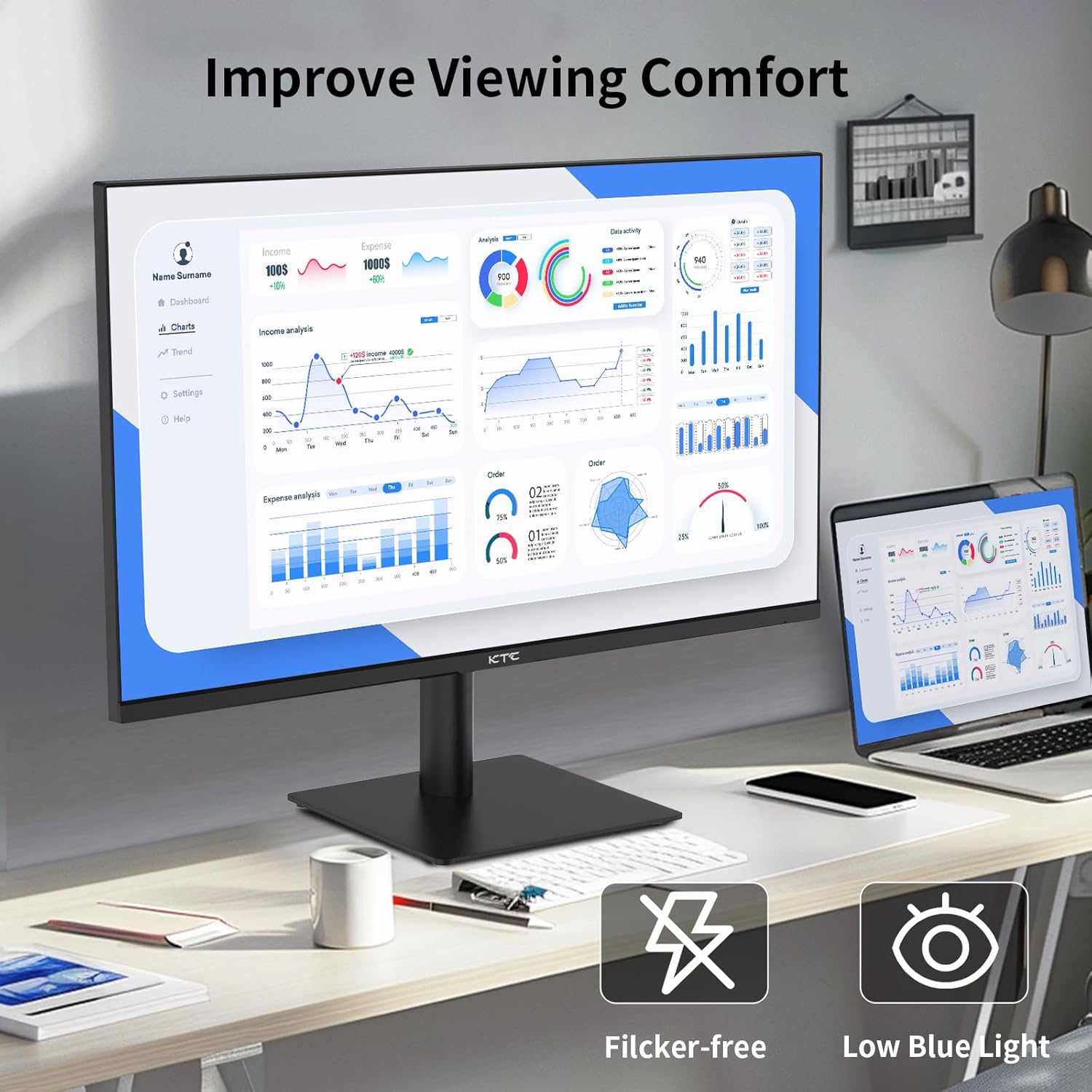 Thumbnail 3 de KTC 27 Inch 2K 100Hz Gaming Monitor 🖥