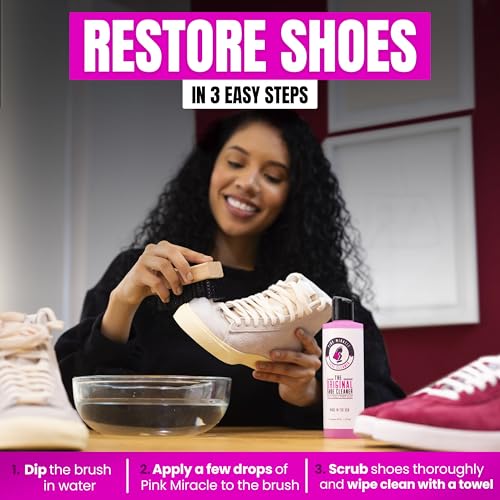 Thumbnail 4 de Pink Miracle Shoe Cleaner Kit Bottle 8 Oz: All‑In‑One Cleaning & Conditioning for Sneakers