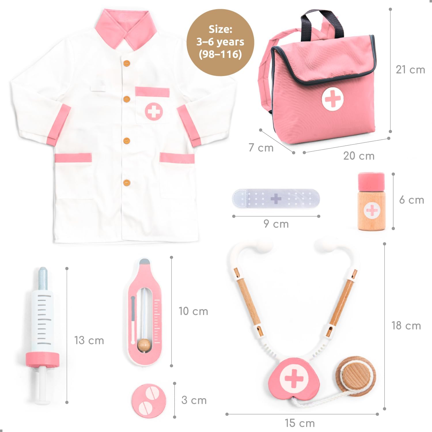 Thumbnail 6 de UMU® Wooden Doctor Kit for Kids – Pretend Play Set (20-Piece) for Ages 3–5