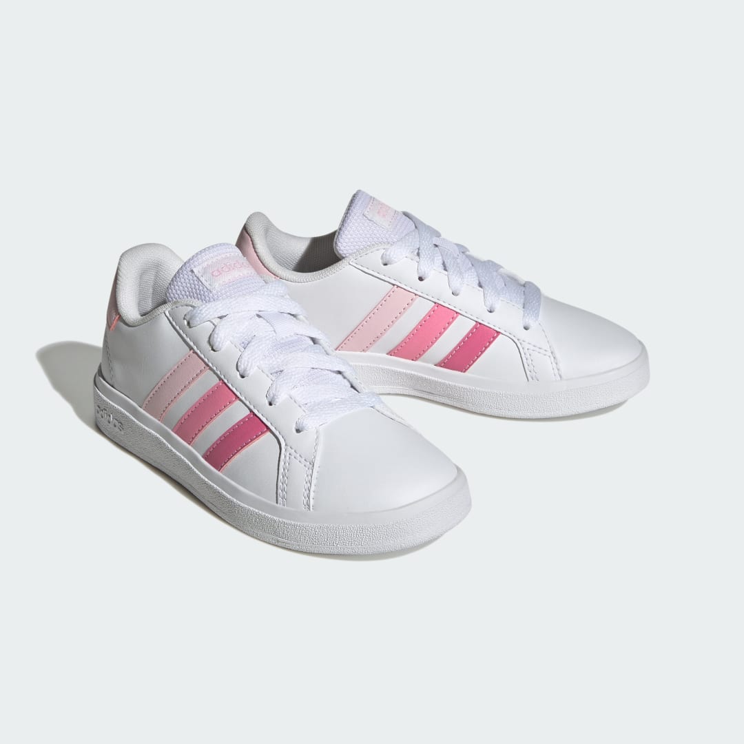 Detalle de Zapatilla Grand Court Lifestyle Tennis Lace-Up de Adidas – rosa