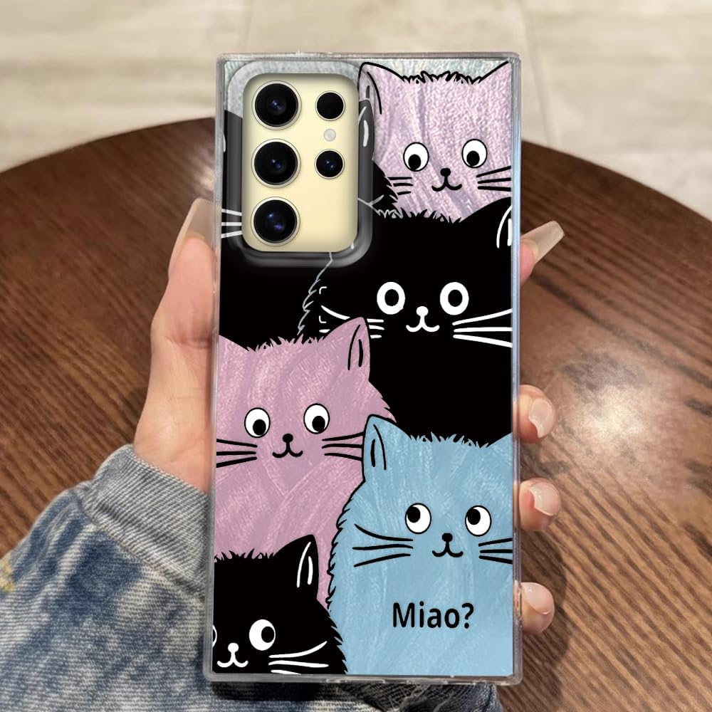 Thumbnail 6 de Tedyhulle Hülle für Samsung Galaxy S25 Ultra – dünne Hard-Case Hülle mit Katzendesign