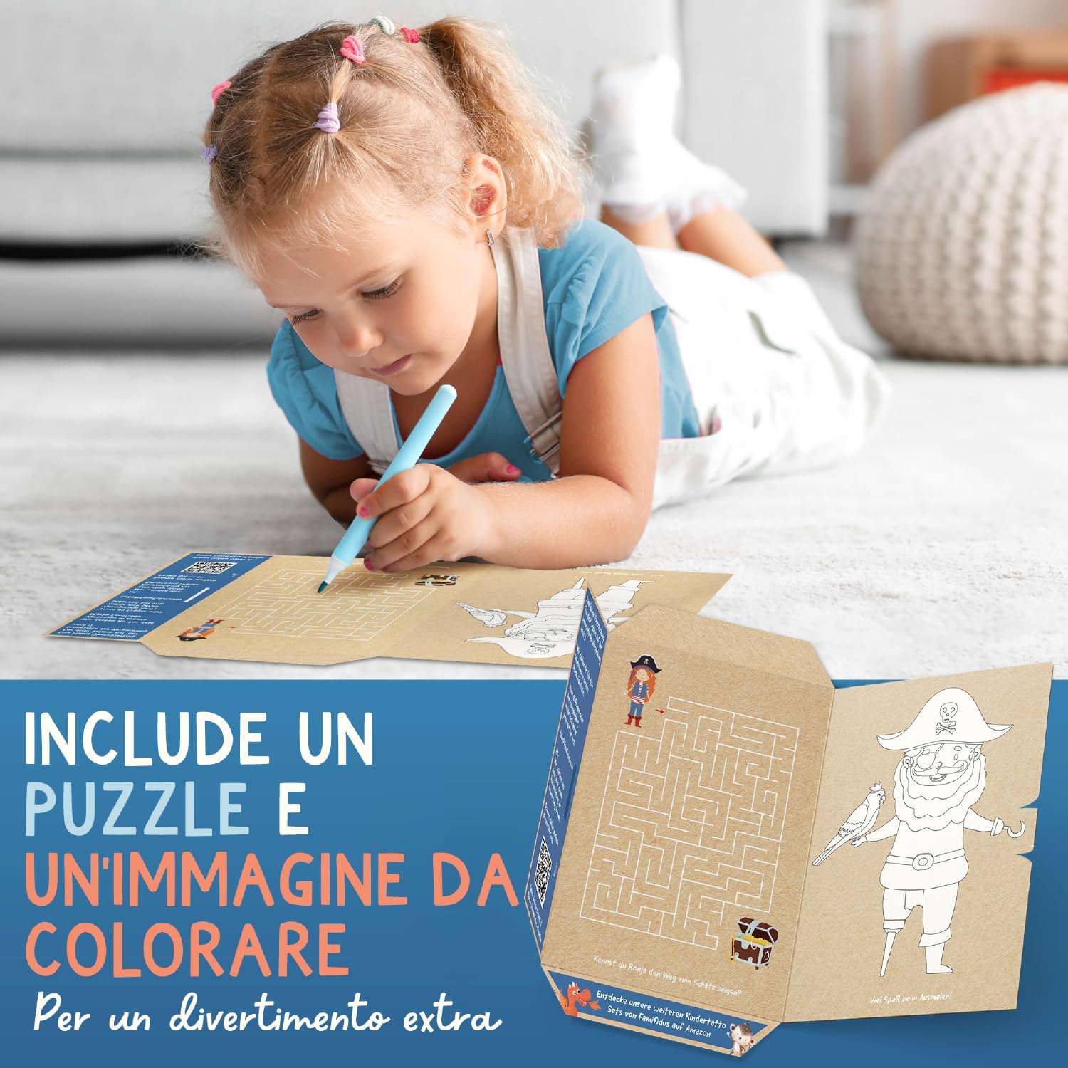 Thumbnail 4 de Famifidus 120 tatuaggi temporanei per bambini: set skin-friendly per feste, compleanni e scuole