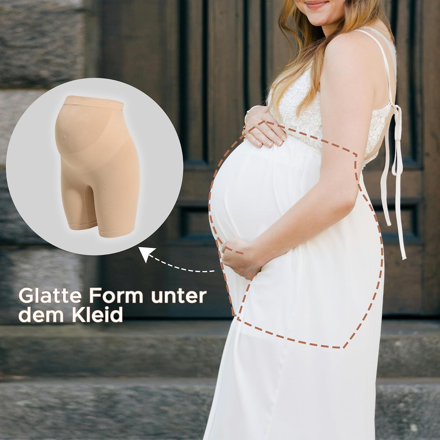 Thumbnail 2 de INNERSY Umstandshose Kurz Unter Kleid