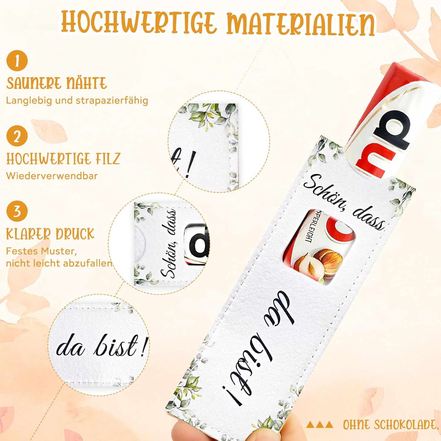 Thumbnail 3 de TUZELIYA 10er-Set Holz-Kugelschreiber mit Dankestext – Gastgeschenke für Hochzeit, Konfirmation, Taufe & Geburtstag