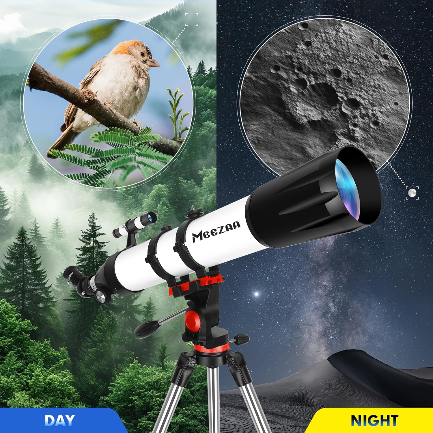 Thumbnail 6 de MEEZAA Telescopio 90/800mm 32X-240X
