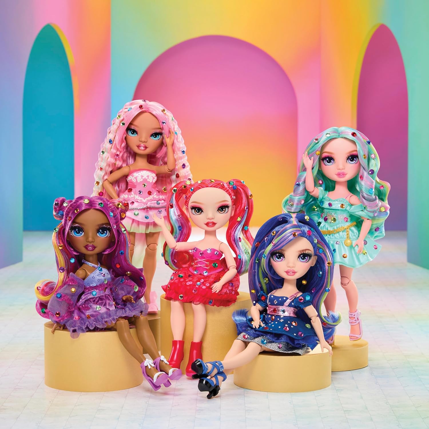 Thumbnail 5 de Rainbow High Be Dazzling – Genevieve Bleue (28 cm) Modepuppe mit Verzierungswerkzeug