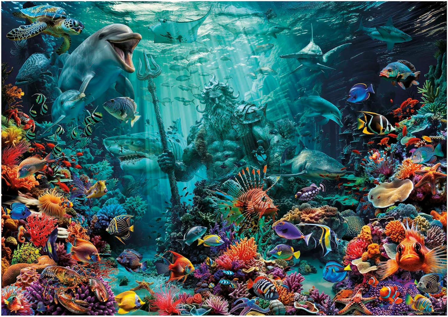 Thumbnail 1 de Educa Puzzle 1000 pièces pour adultes « Récif de Corail Poséidon » (dès 14 ans) — 68 x 48 cm