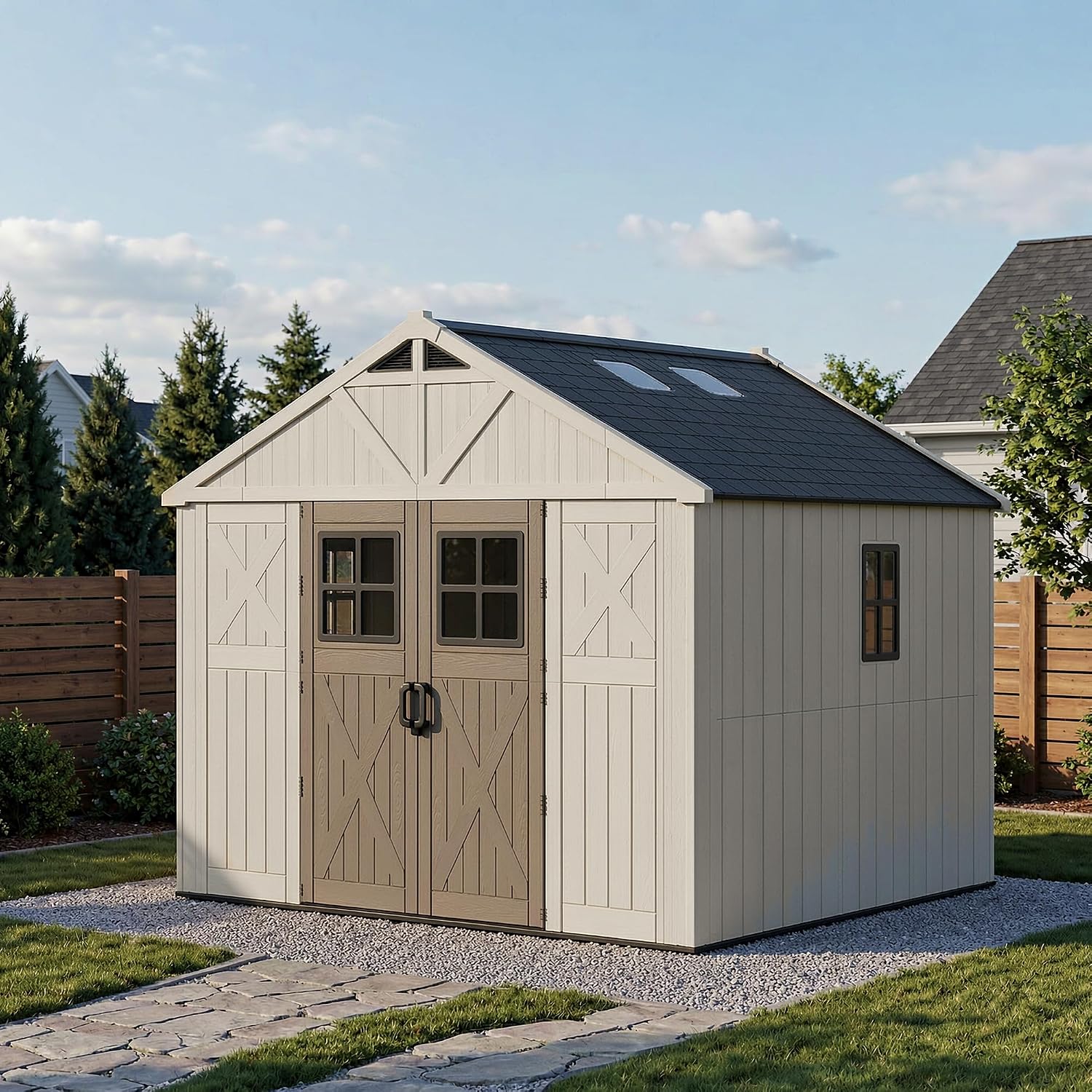 Detalle 2 de Devoko Resin Storage Shed 10x10 FT