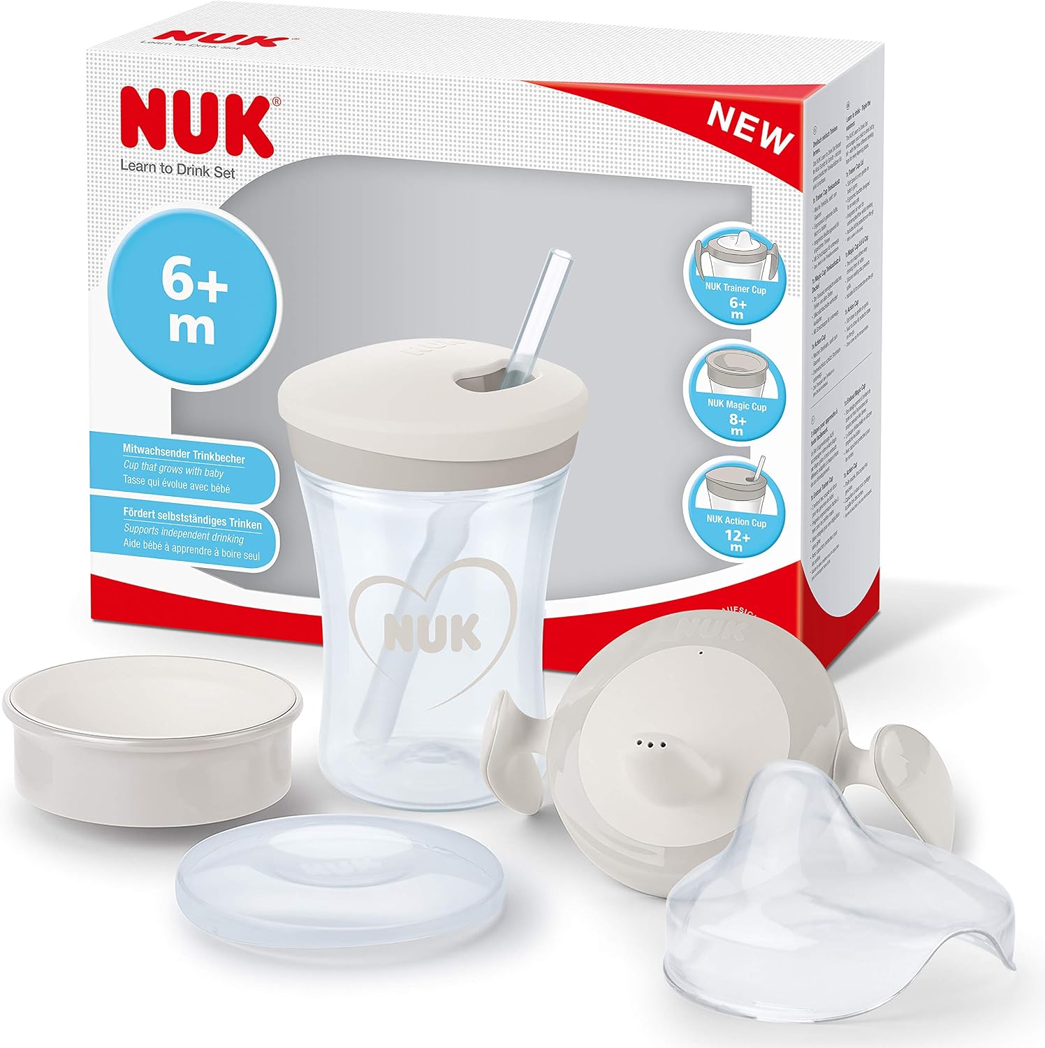 Detalle de NUK 3-in-1 Trinklernset 230 ml 🥤