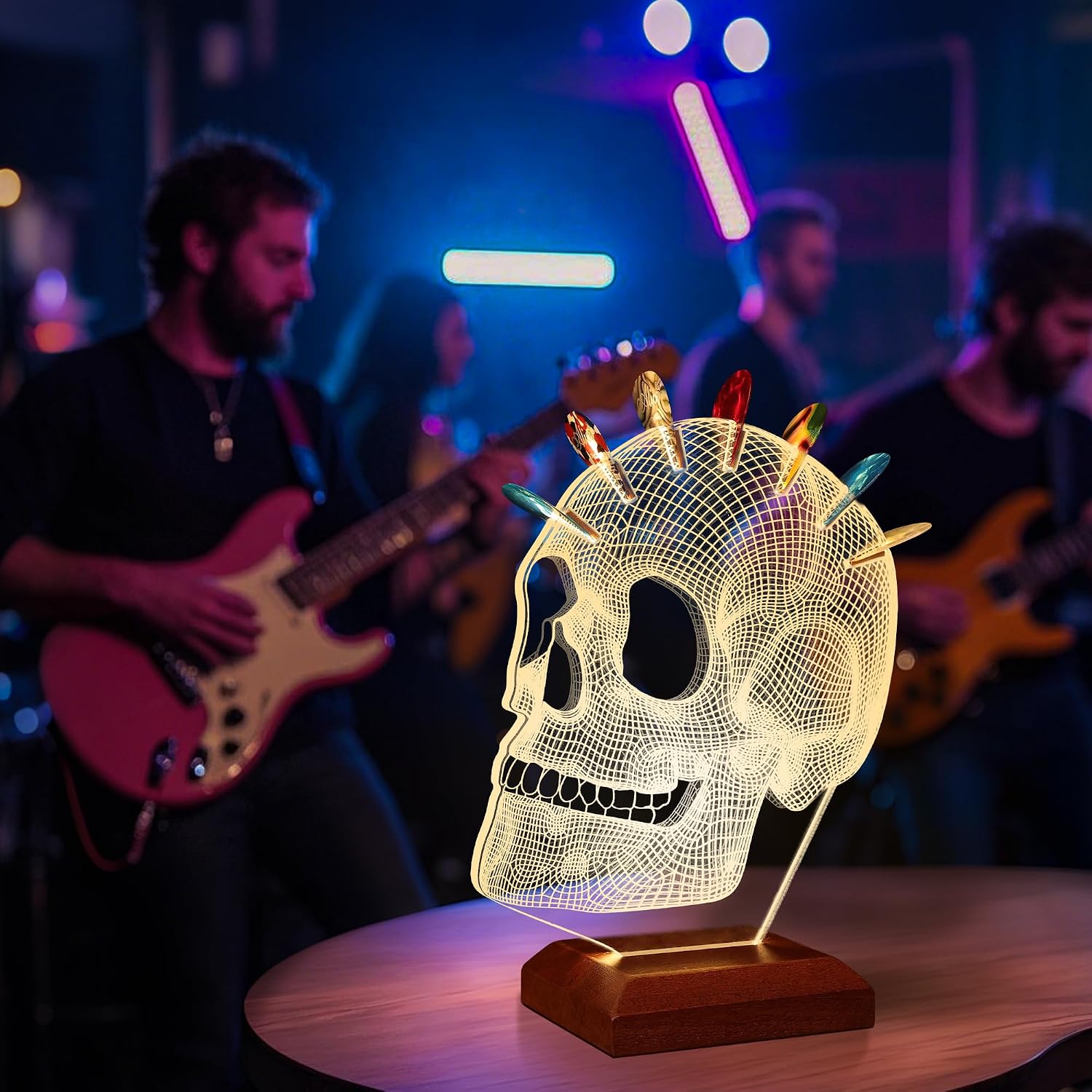 Thumbnail 1 de CoolGift Mart Leuchtender Gitarren-Pick-Halter 🎸