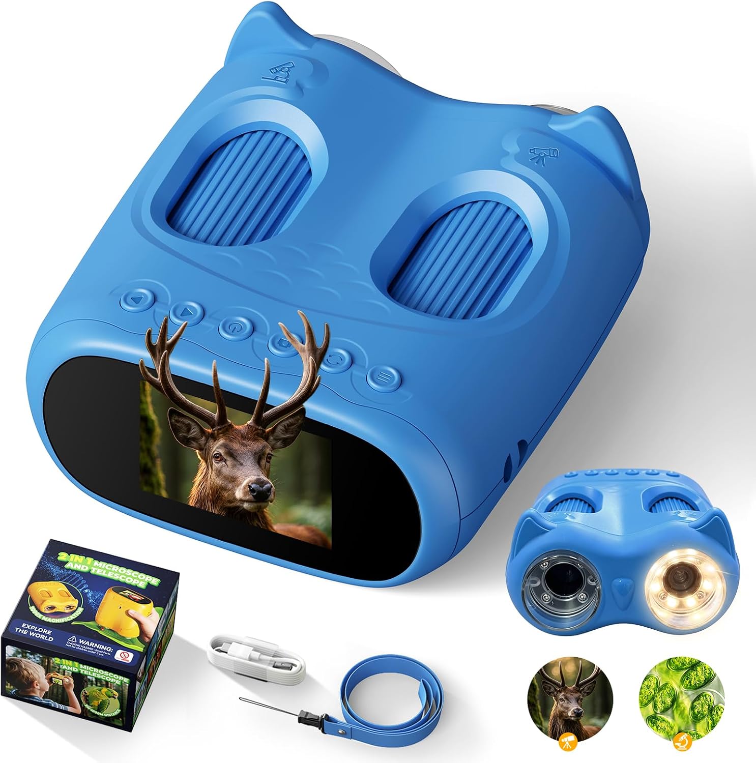 Detalle de ARNSSIEN 2 in 1 Microscopio Bambini e Telescopio: esplora micro e macro in un kit STEM per bambini