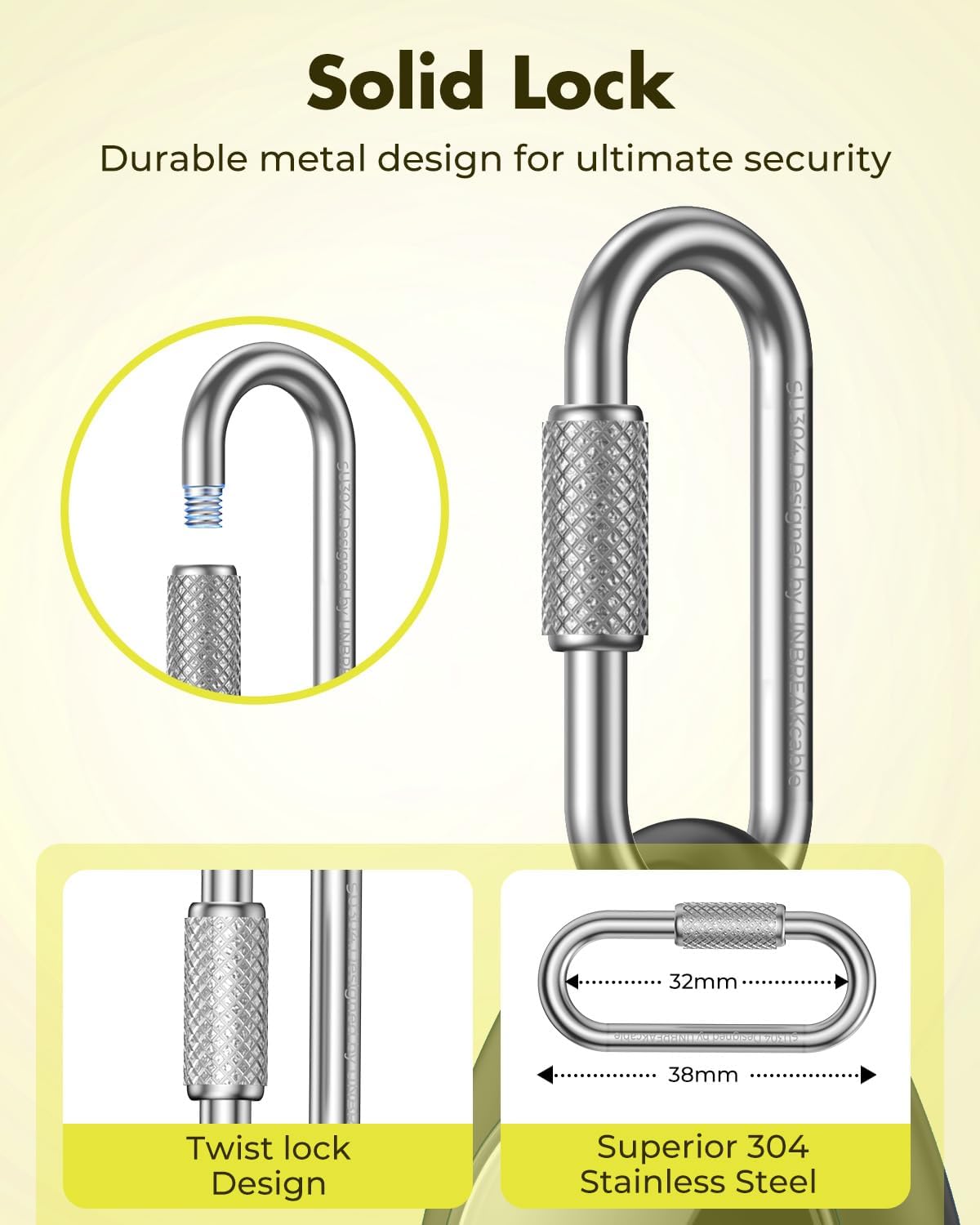 Thumbnail 6 de UNBREAKcable AirTag Holder for Apple - 4 Pack with Professional Carabiner, Waterproof & Shockproof TPU Case