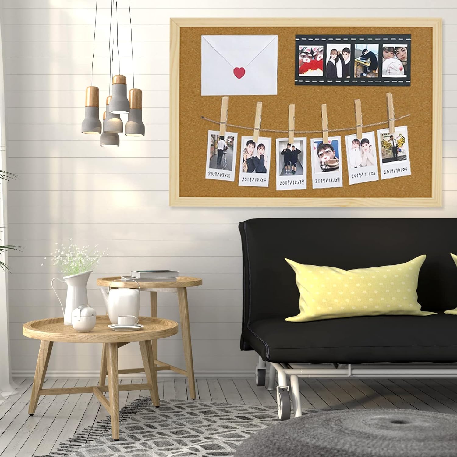 Thumbnail 6 de OWLKELA Pinnwand Kork 90x60 – naturbelassene Korktafel mit Befestigungsmaterial