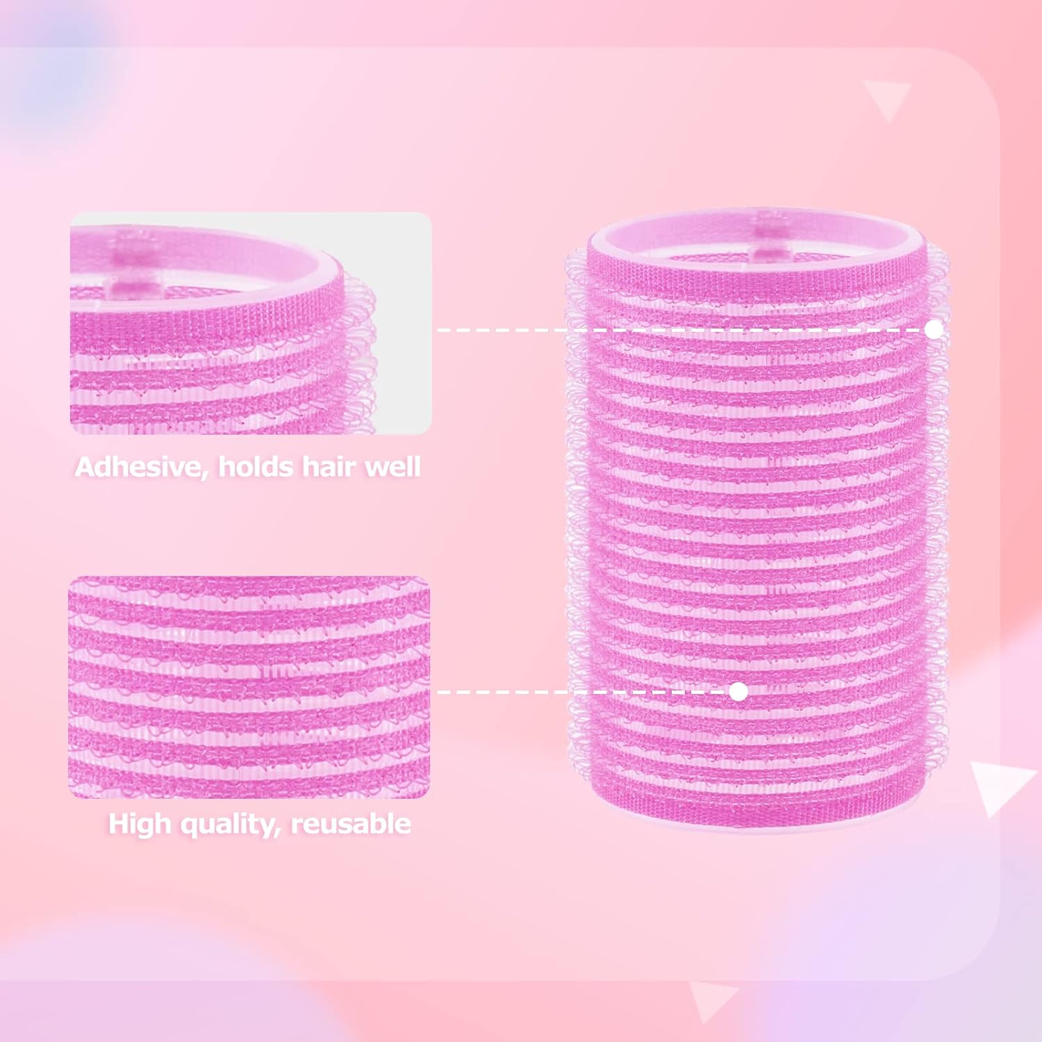 Thumbnail 4 de Carehabi – Lot de 28 bigoudis magiques heatless avec 10 pinces, rouleaux mousse pour cheveux courts à longs