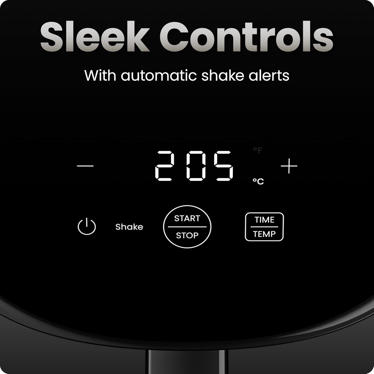 Detalle 2 de Chefman 2L Mini Air Fryer (PFAS-Free) with Digital Timer & Shake Reminders – Compact, Space-Saving Black