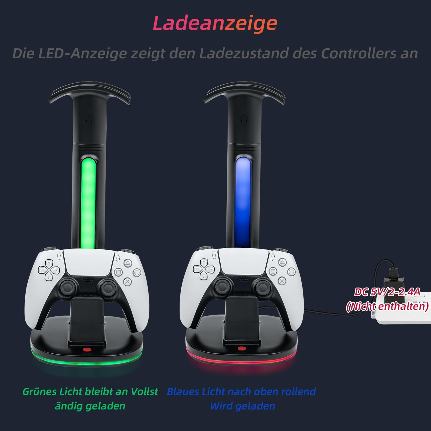 Thumbnail 4 de Mcbazel Ladestation für PS5 DualSense, RGB