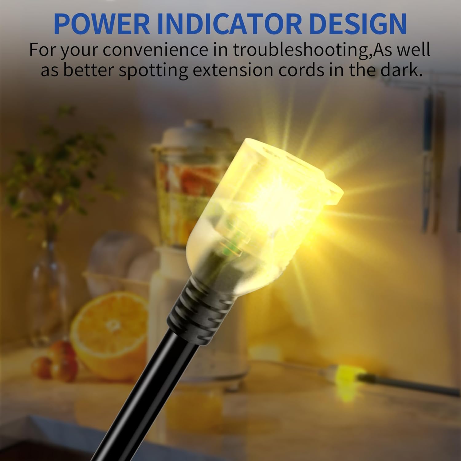 Detalle de cismorvex 75-Foot 10/3 Outdoor Extension Cord with Lighted End, 15A