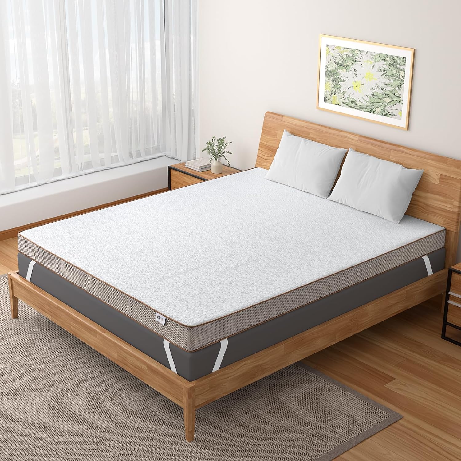 Thumbnail 6 de BedStory 10 cm Topper 180x200 cm H3/H4 mit Gel Memory Foam & Kaltschaum – kühlend, stützend, waschbarer Bezug