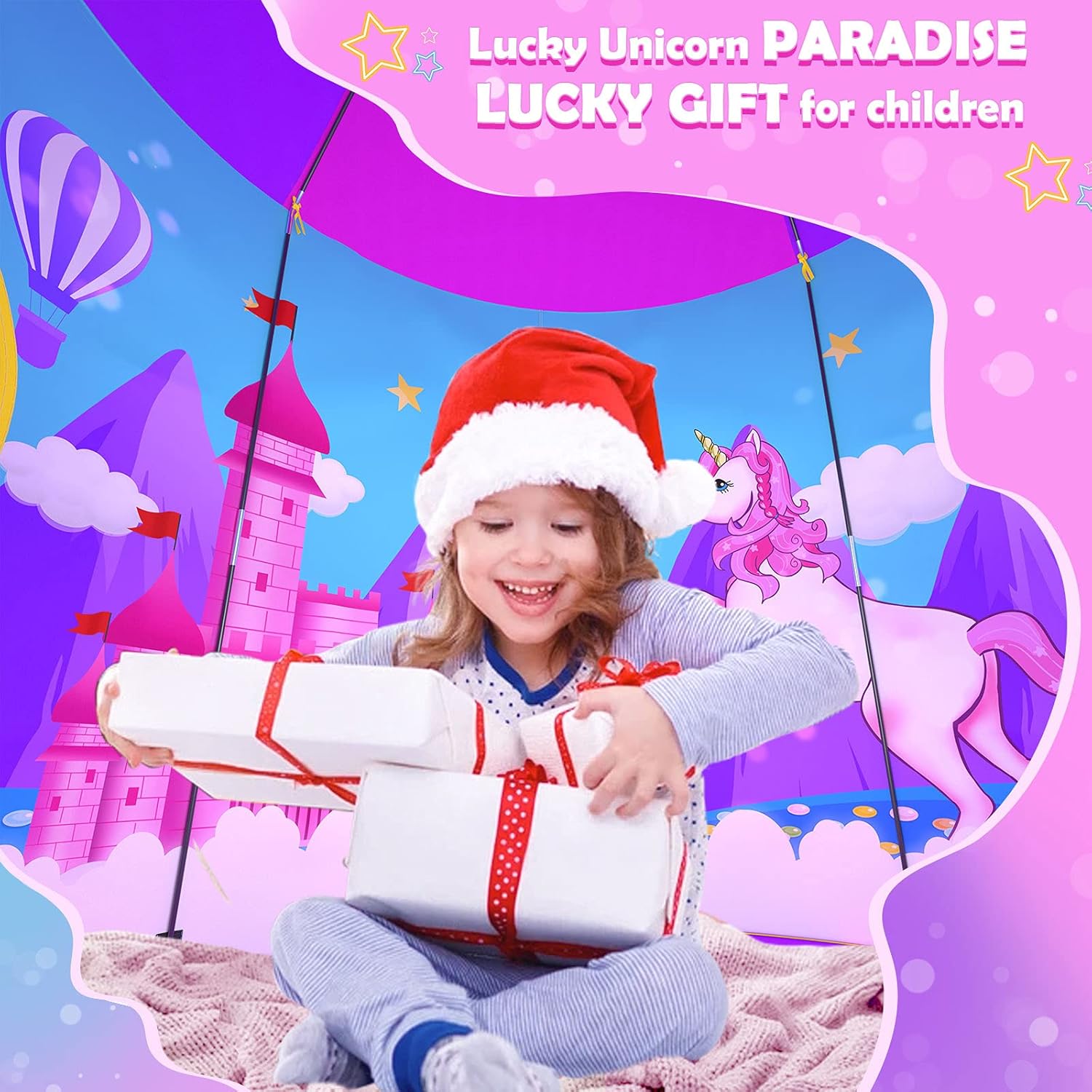 Detalle 2 de PigPigPen 3pc Unicorn Play Tent 🎪