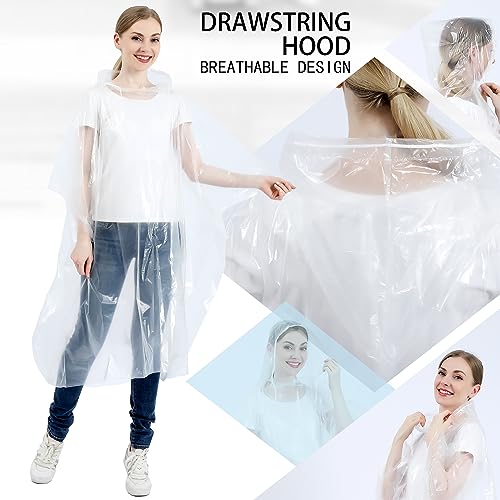 Detalle de SWOGAA Disposable Rain Ponchos for Adults 6 Pack Extra Thick