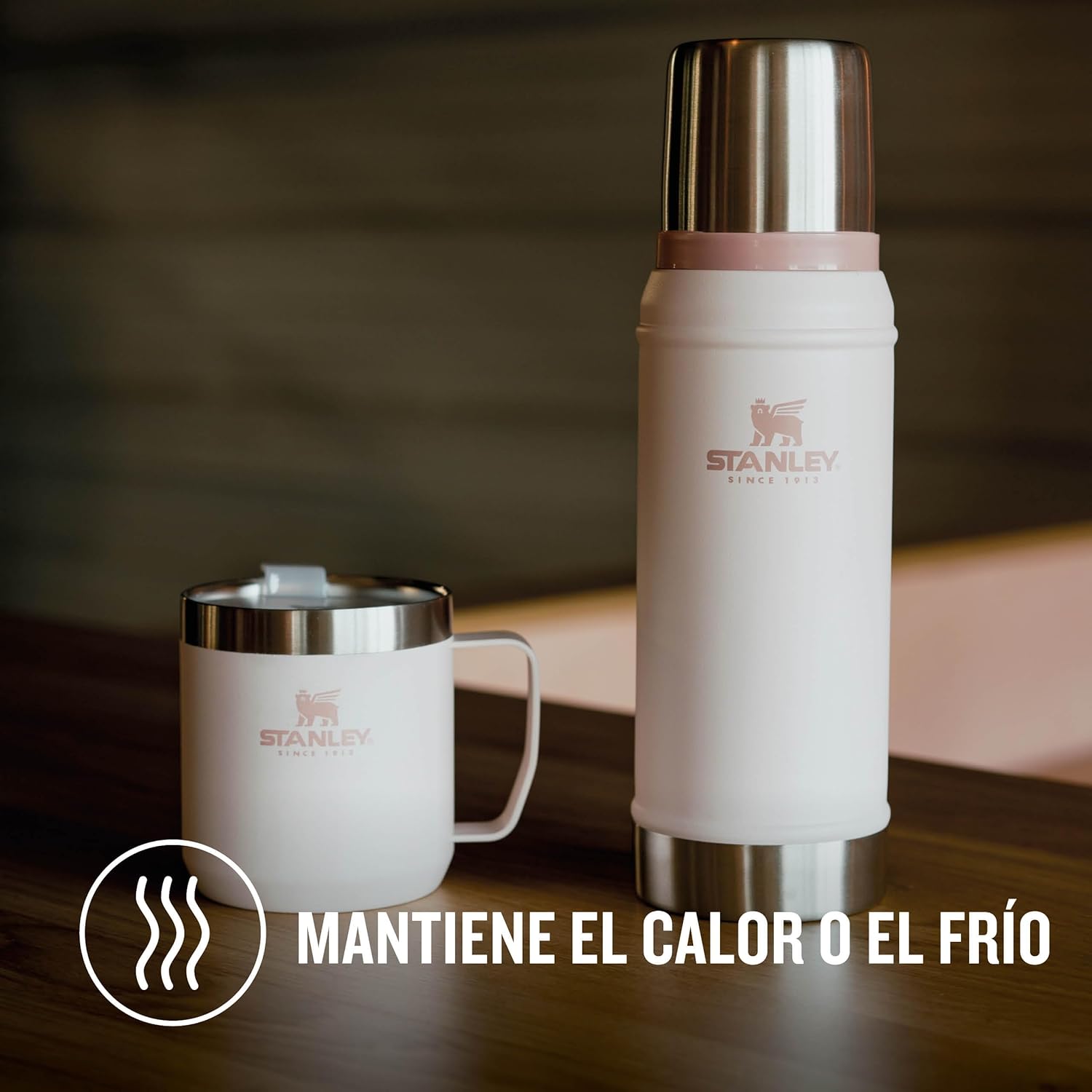 Thumbnail 3 de Stanley Classic Camp Mug Rosa - Termo café 0.35L, 3h frío