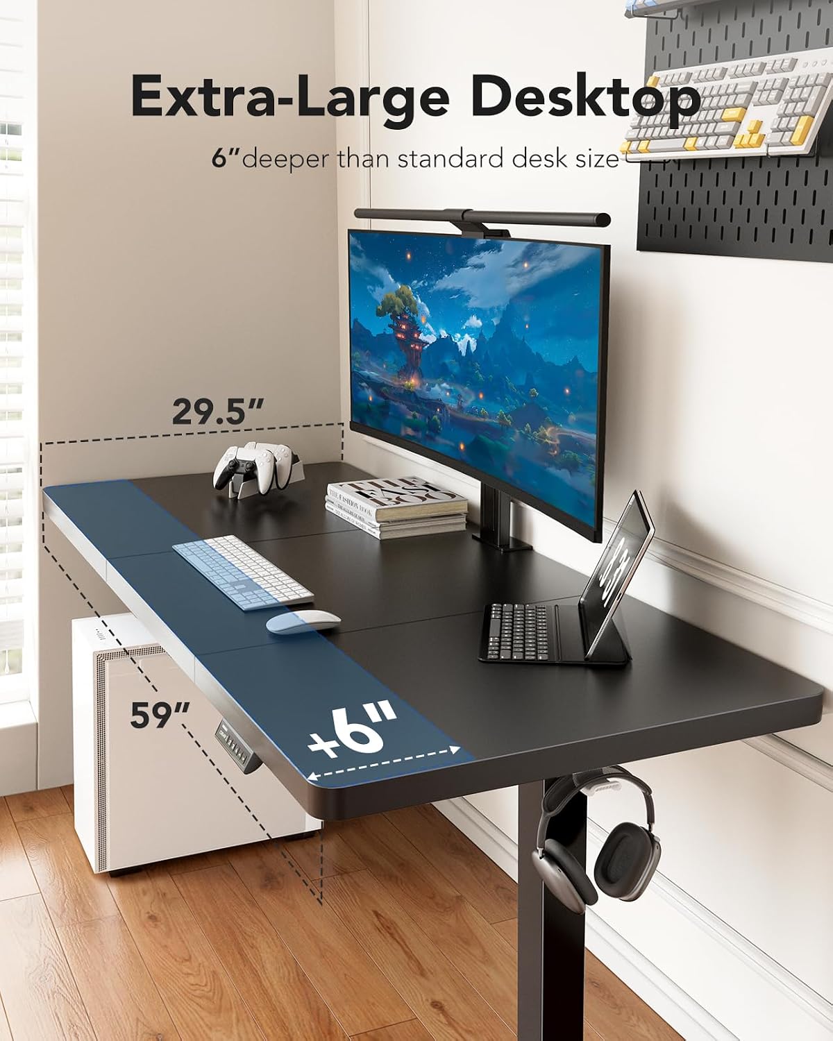 Detalle de HUANUO Electric Standing Desk, 60 x 30 Inch