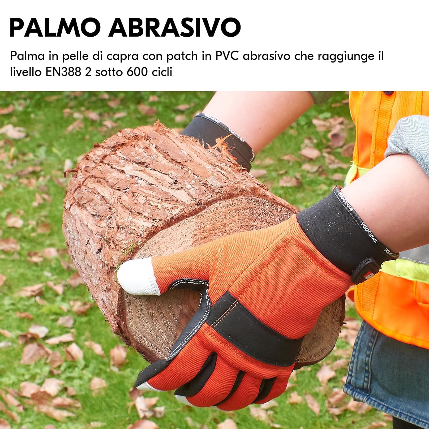 Thumbnail 4 de Guanti antitaglio per motosega Vgo… GA8912, taglia 9/L arancio, touchscreen