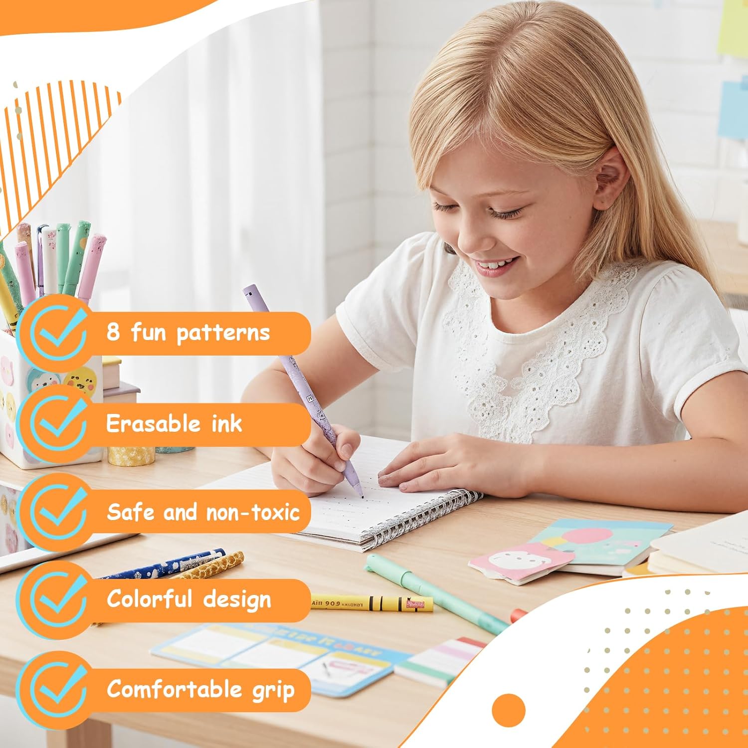 Thumbnail 5 de TULAMORIY 8 pezzi penne gel cancellabili ✏️