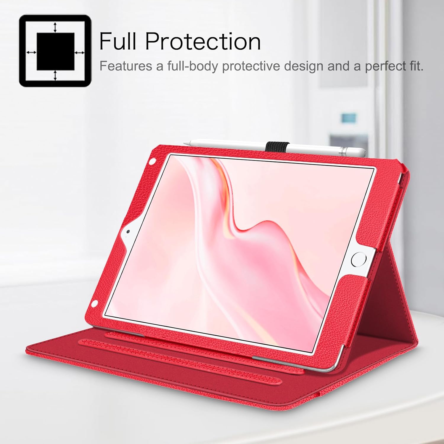 Thumbnail 6 de Fintie iPad 9.7インチ用ケース PUレザー製・2つ折りスタンド・オートスリープ対応 レッド
