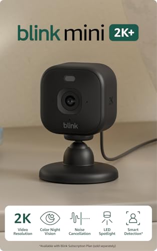 Thumbnail 1 de Blink Mini 2K+ (Newest Model) – Dual Indoor Security Cameras with 2K Video, Night Vision, and Enhanced Audio