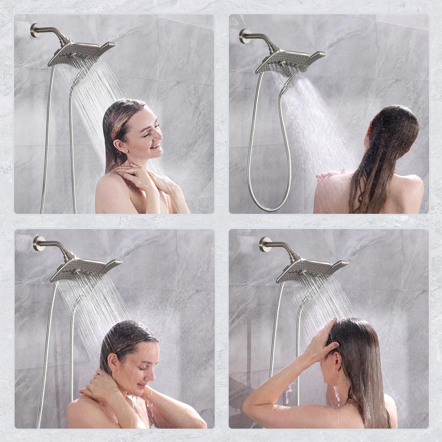 Thumbnail 5 de BRIGHT SHOWERS High Pressure Shower Head Combo, 2-Setting