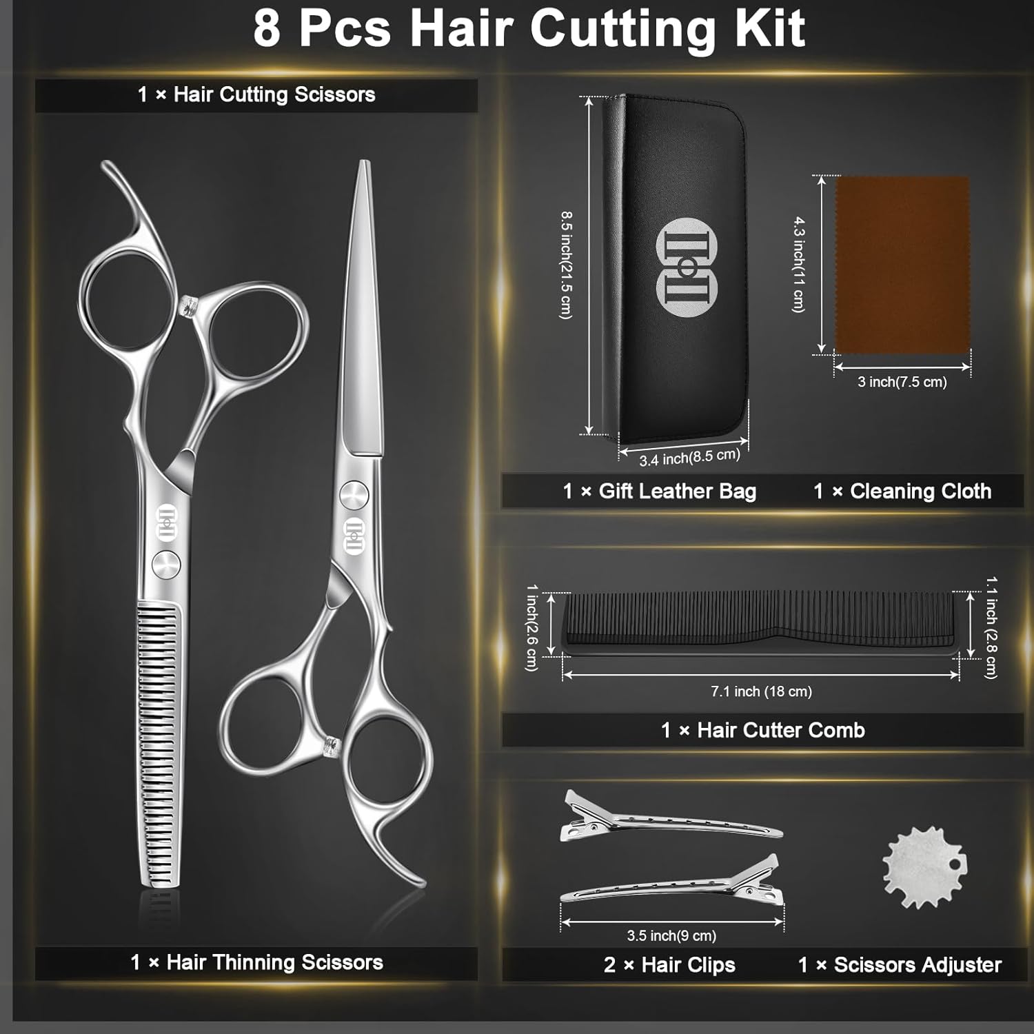 Detalle 2 de CIICII Hair cutting scissors set 6.7 inch