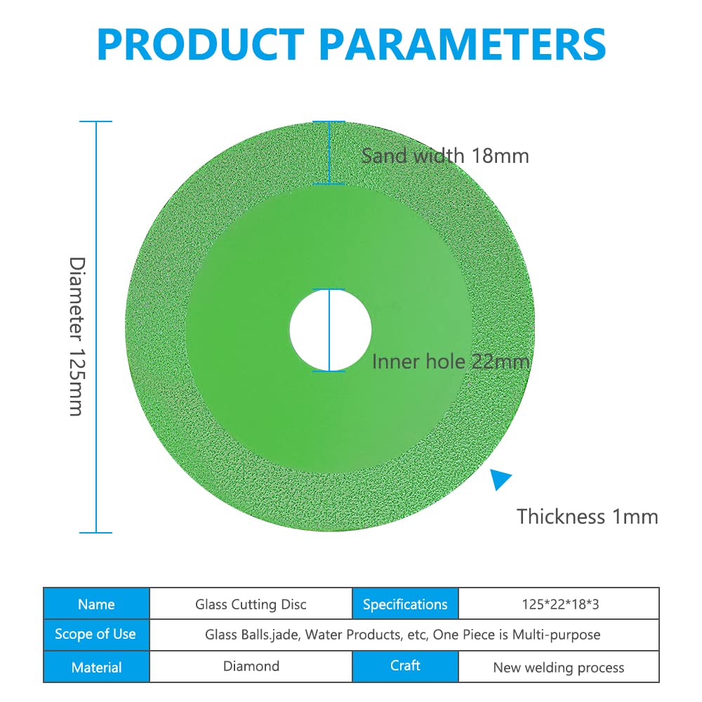 Thumbnail 5 de flintronic Diamanttrennscheibe Ø125 mm für Glas & Keramik, 3er-Set