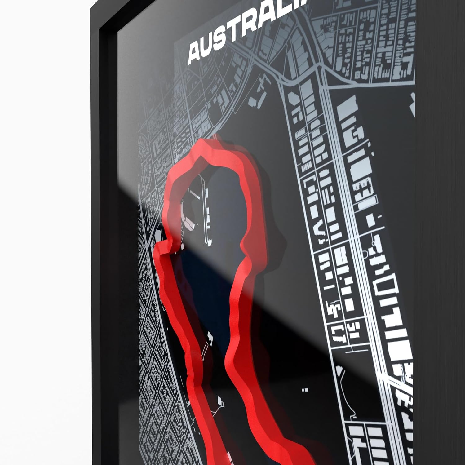 Thumbnail 1 de Australien 3D Motorsport Poster im Holzrahmen