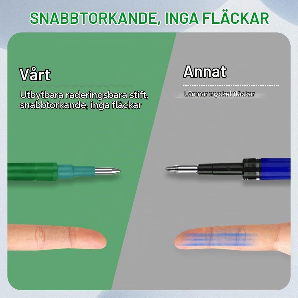 Detalle de Vicloon-refiller för raderbar penna, 0,7 mm, 12-pack i fyra färger