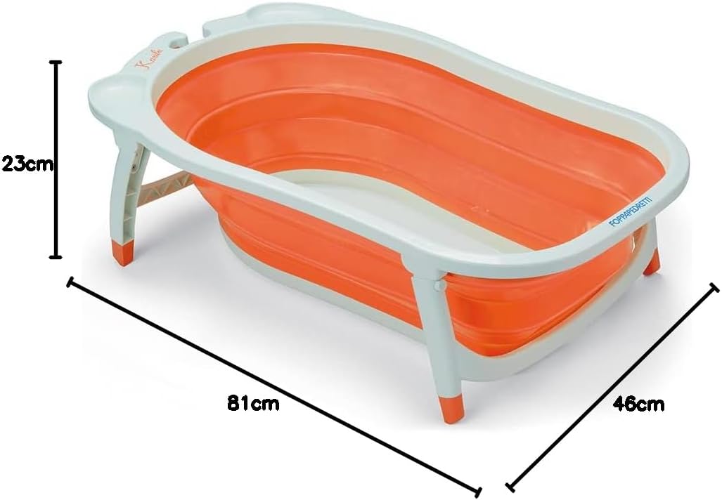 Thumbnail 2 de Foppapedretti Vaschetta da bagno pieghevole Soffietto: morbida, comoda e pratica per neonati fino a 15 kg (Arancione)
