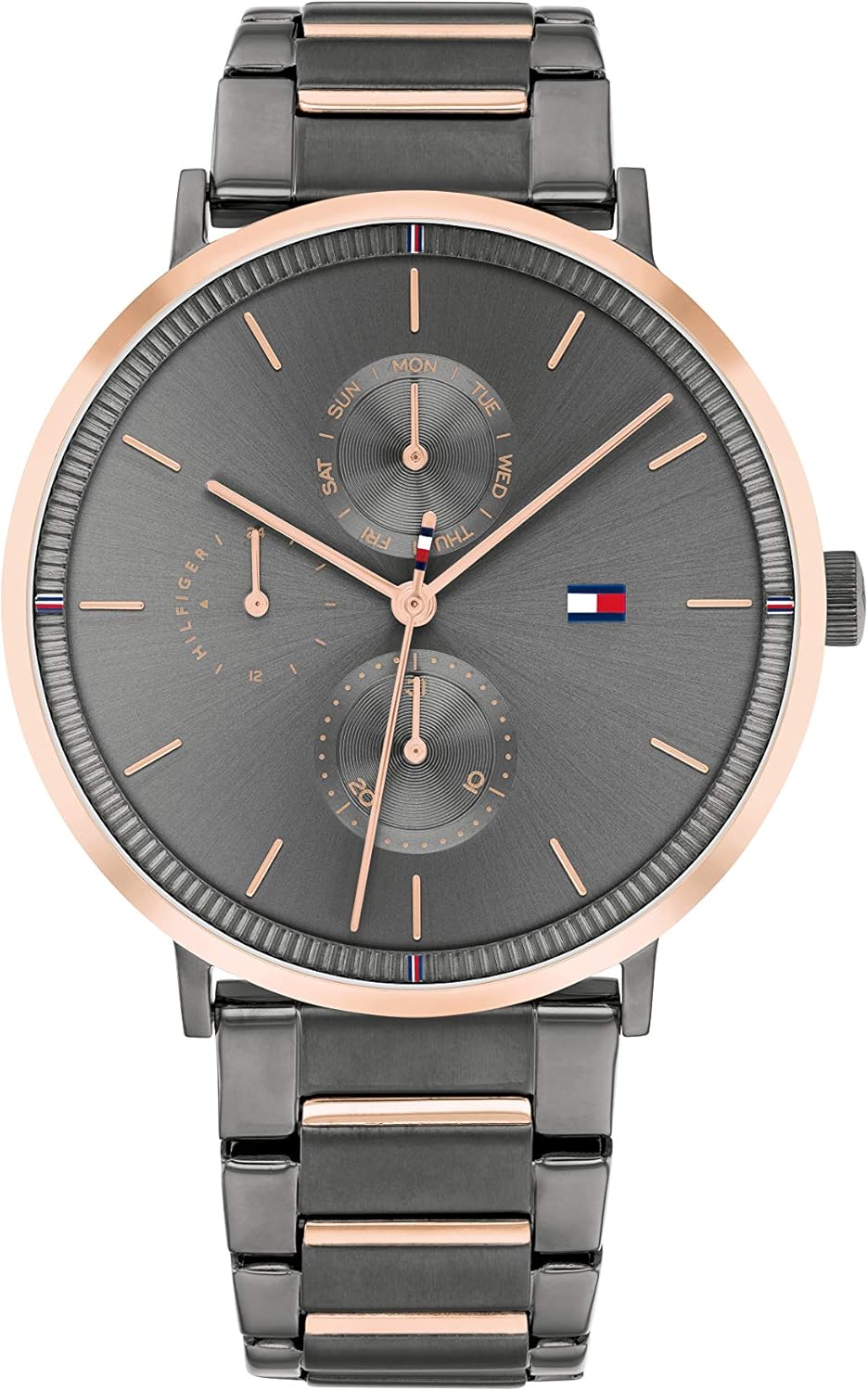 Thumbnail 6 de Tommy Hilfiger Damen Multifunktions-Quarz-Uhr mit 3 Hilfszifferblättern – IP-beschichtetes Mesh-Armband