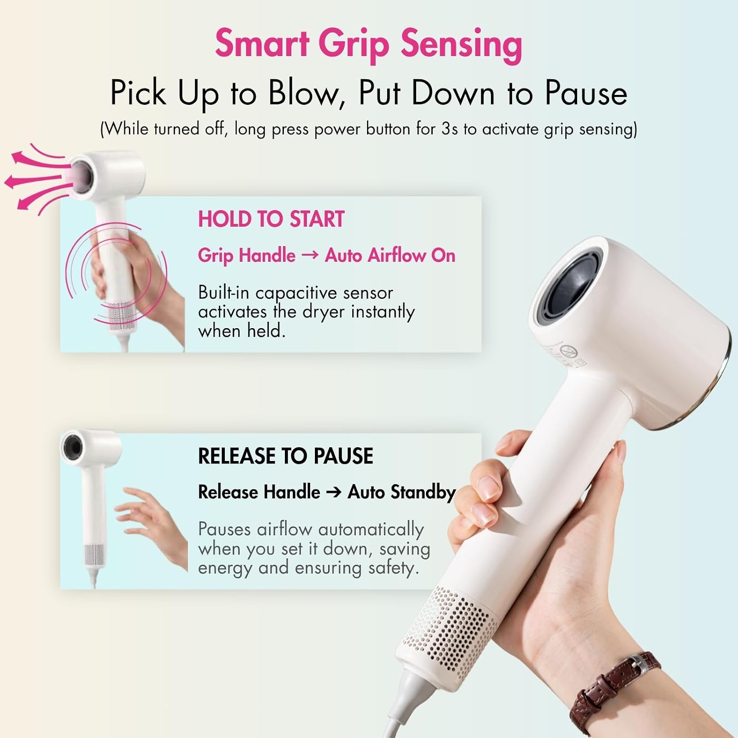 Detalle 1 de ZMARKRAFT Ultra+ Plasma Ionic Hair Dryer, 1,600 W with Smart Temp Control
