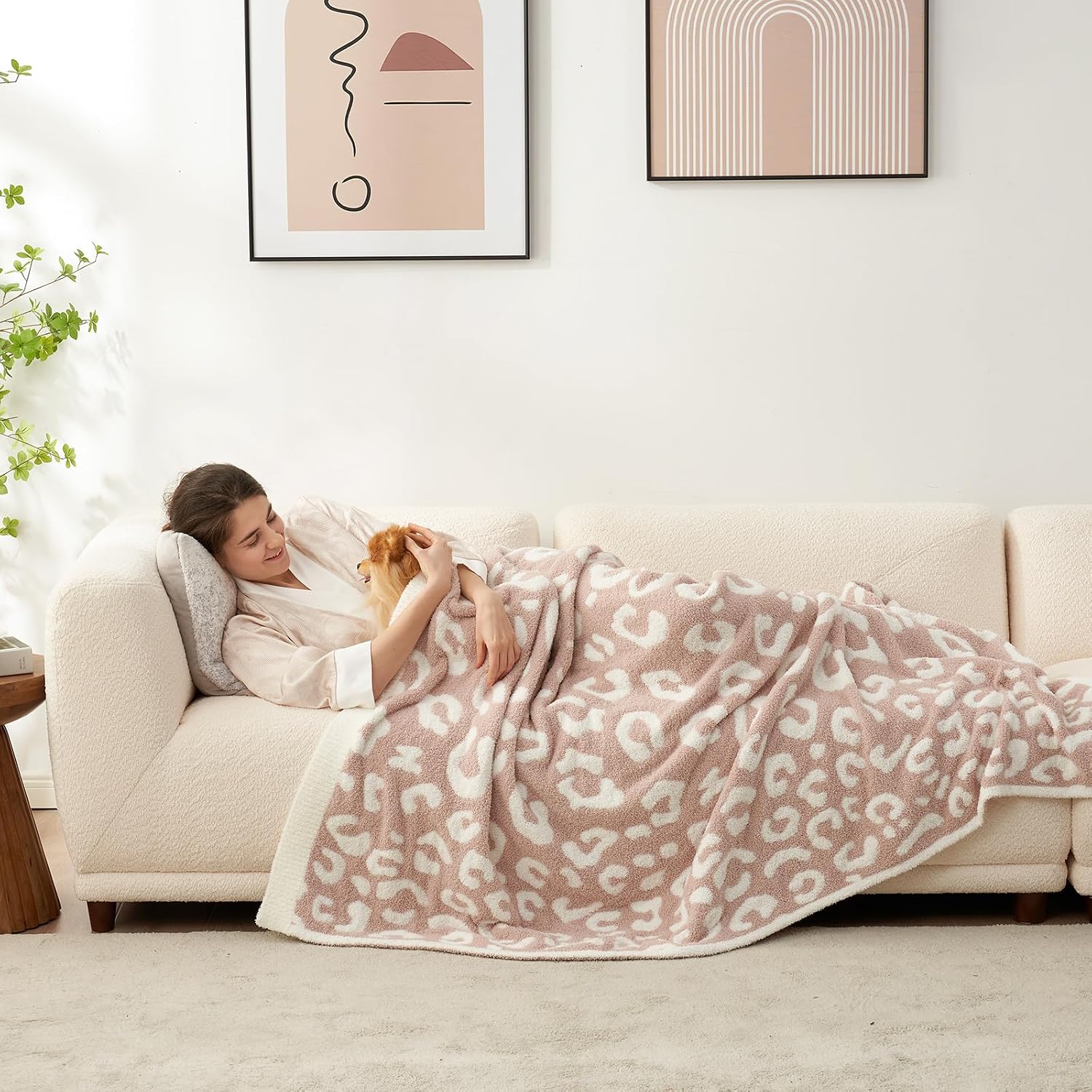Detalle 2 de Snuggle Sac Leopard Throw Blanket 50x60 in 🛋