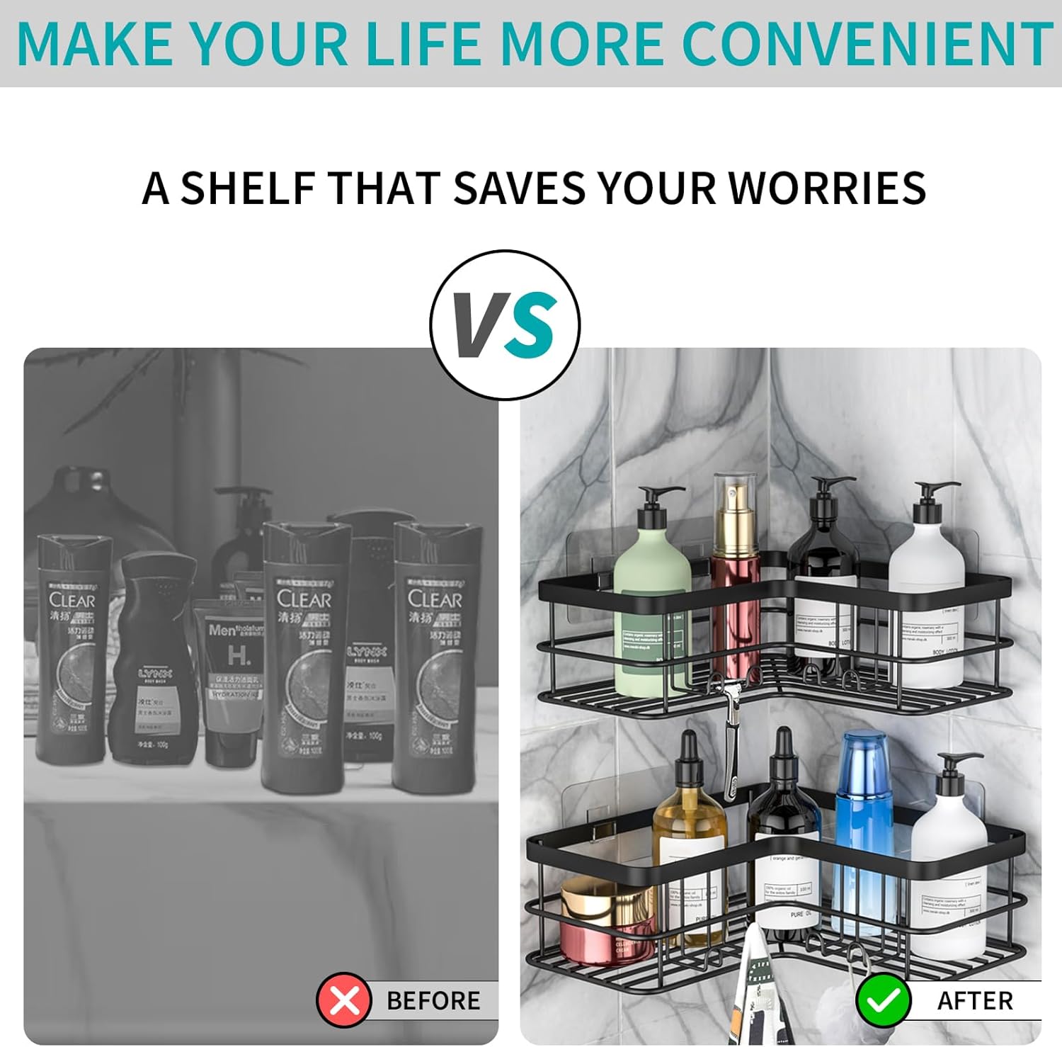 Thumbnail 3 de Yazoni Corner Shower Caddy 30 lb