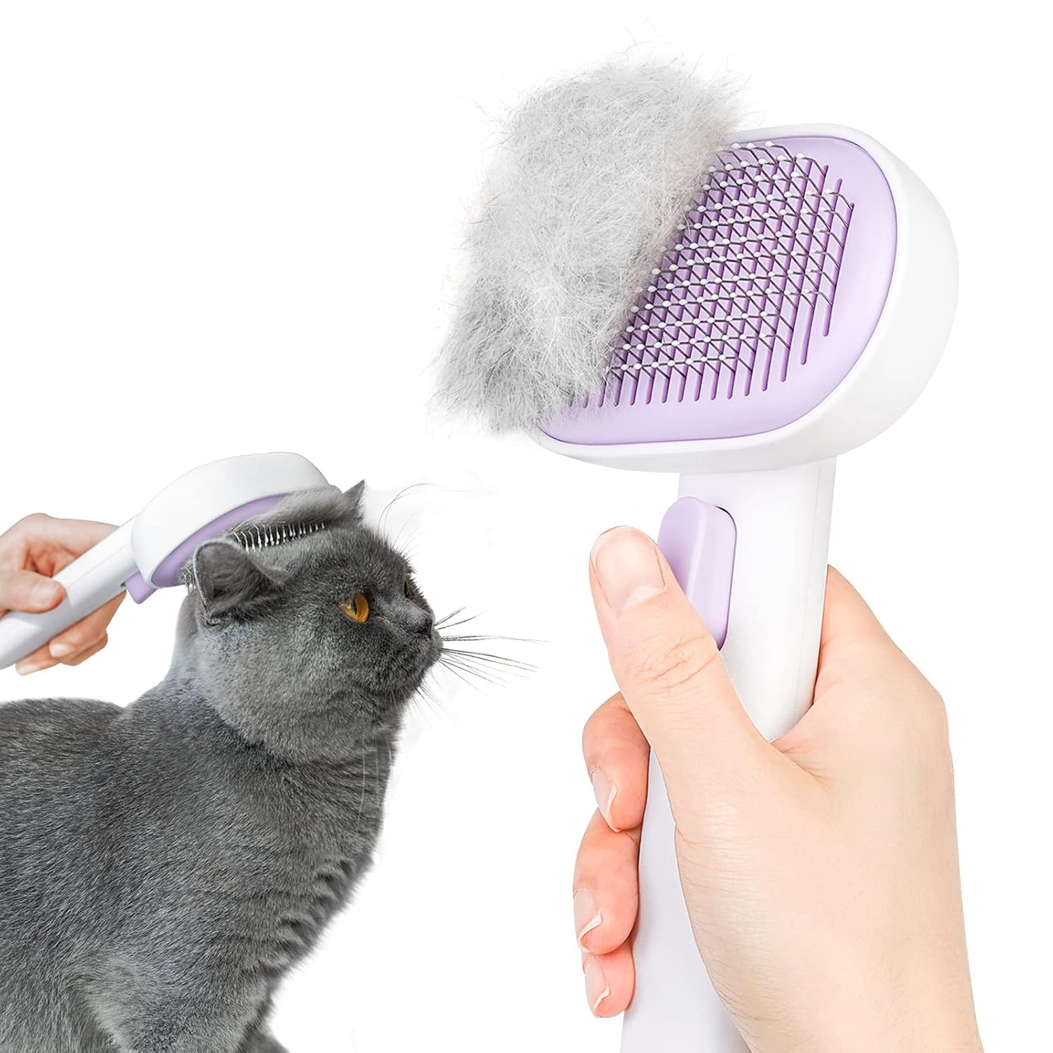 Detalle de Aumuca Katzenbürste mit Auslöseknopf