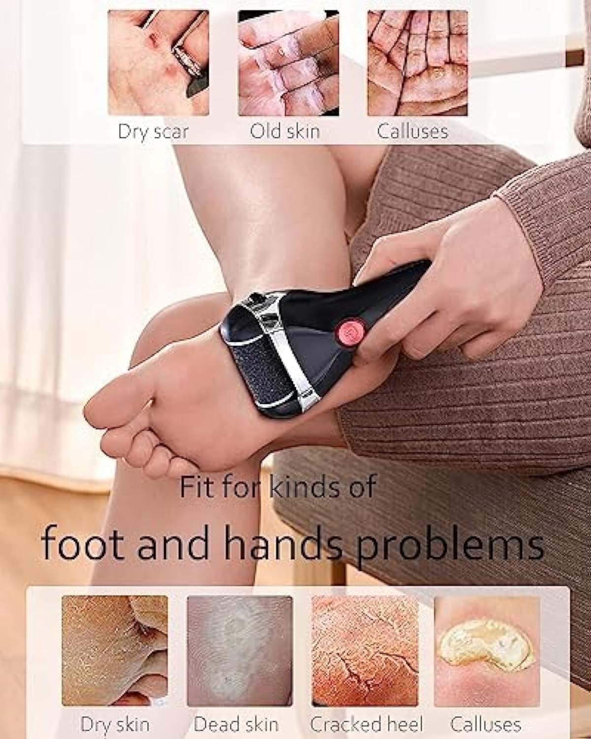 Thumbnail 2 de Jooayou Electric Foot File with 8-in-1 Pedicure Set: Rechargeable, Waterproof Callus Remover for Dry, Cracked Heels