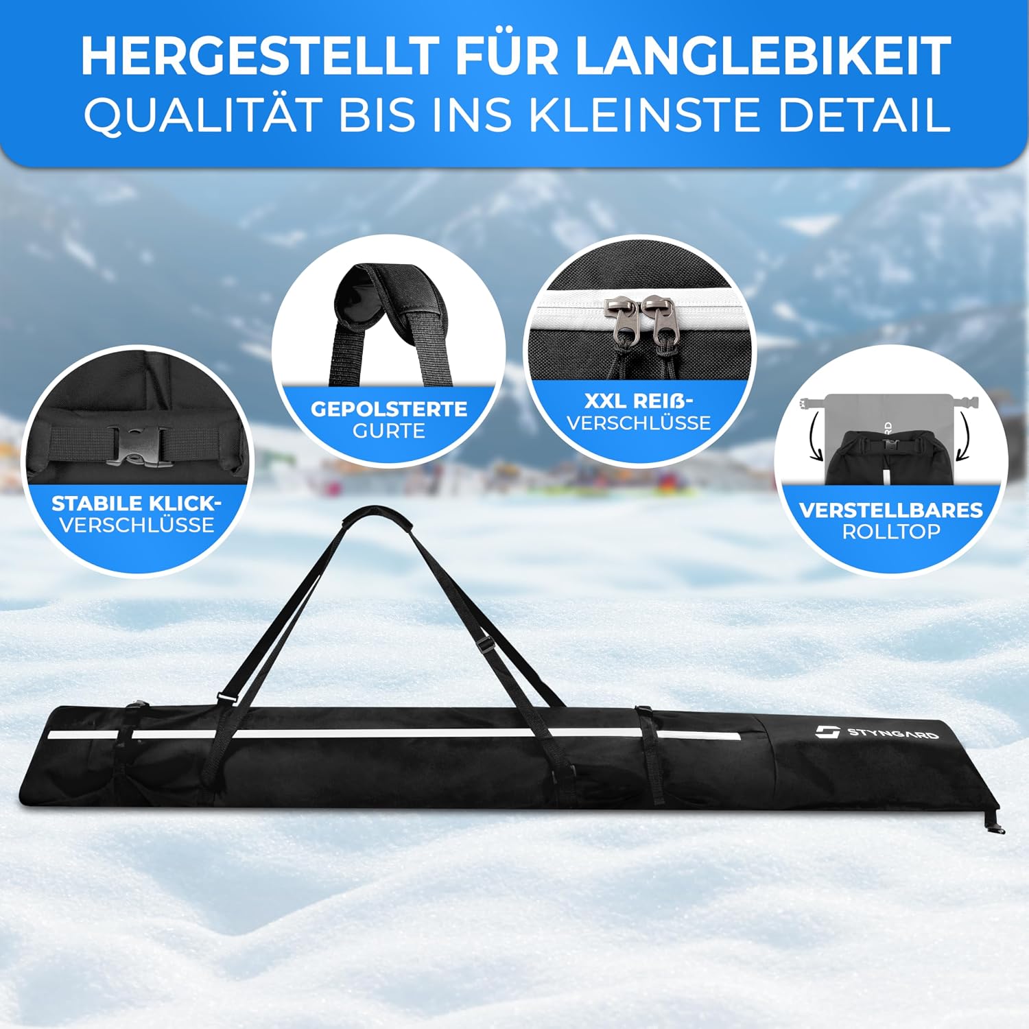 Detalle de STYNGARD Helsinki Skitasche 140–200 cm