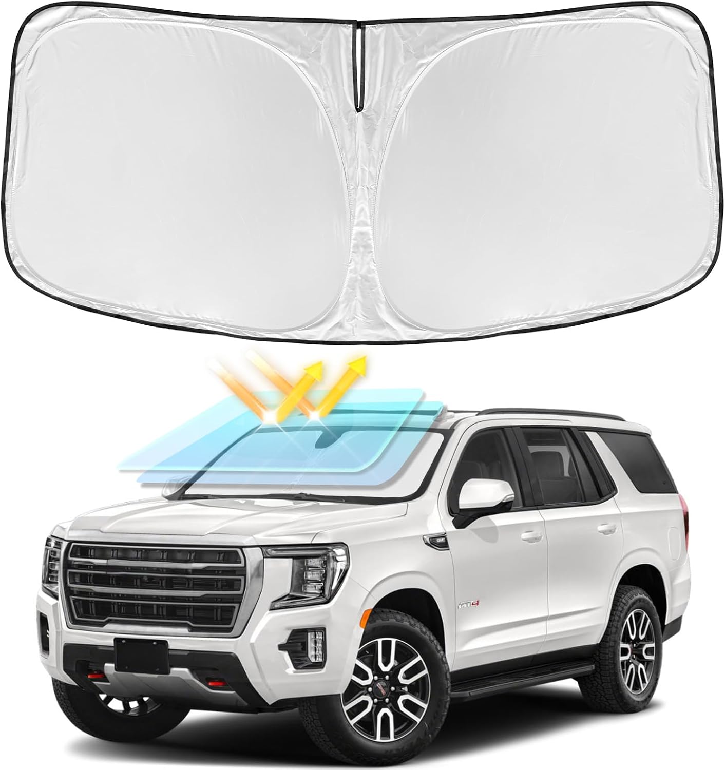 Detalle de ZOIBV Windshield Sun Shade 4-Layer