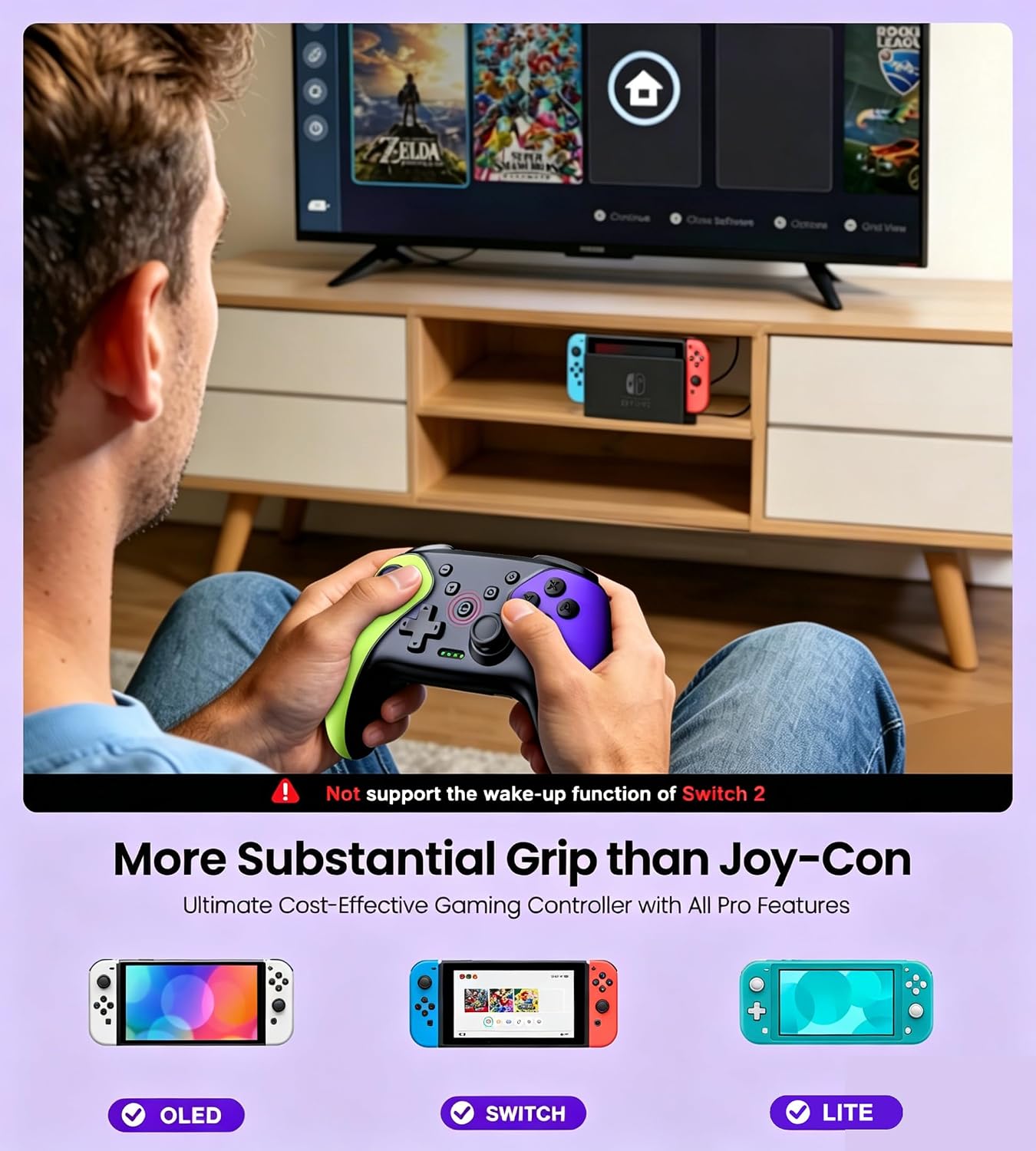 Thumbnail 6 de BEBONCOOL HOTS Switch Controller – Pro Controller für Switch 2/1/Lite/OLED mit Turbo, programmierbaren Tasten und Ergonomie