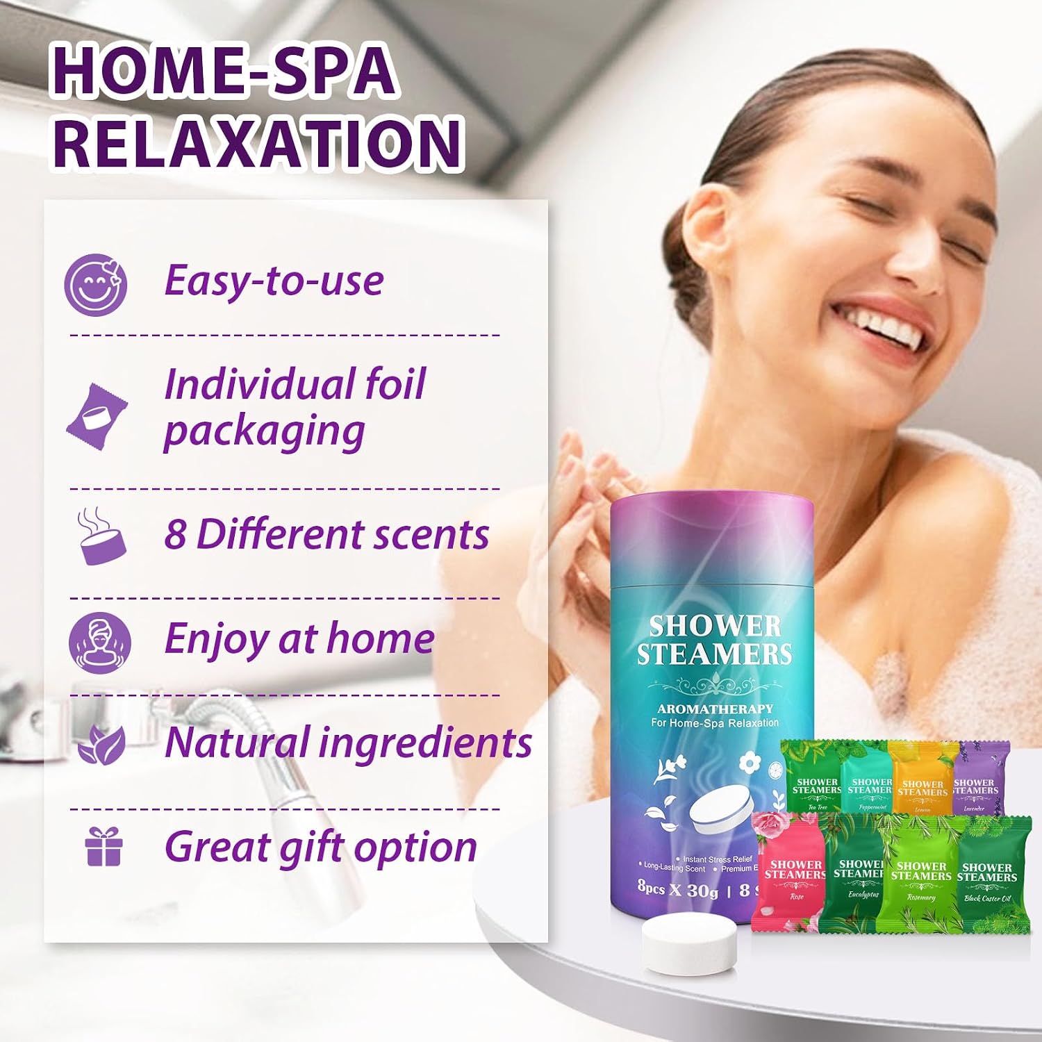 Thumbnail 3 de Shower Steamers Aromatherapy 8-pack for Relaxation