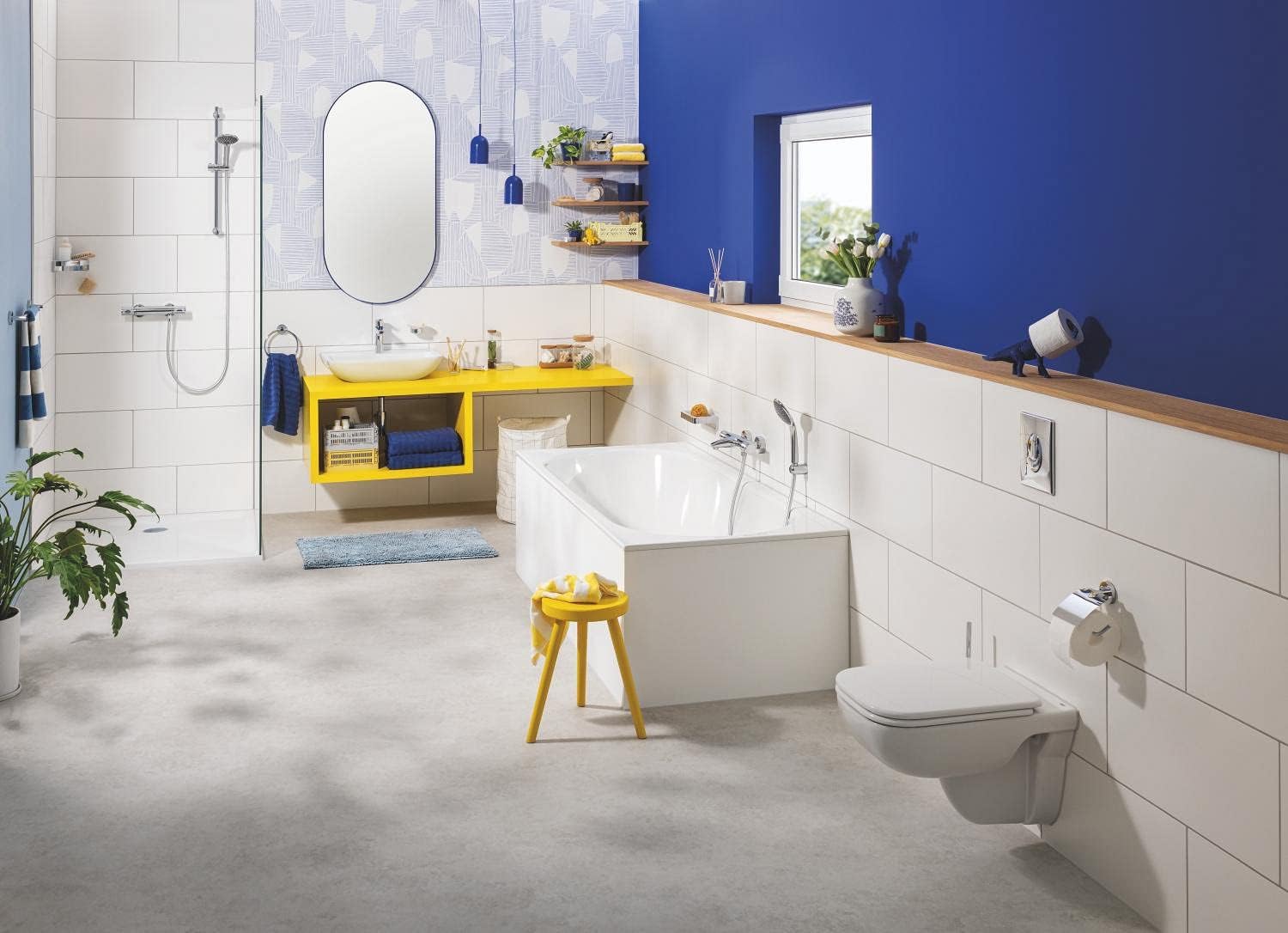 Thumbnail 1 de GROHE Start Dérouleur de Papier Toilette Mural avec Couvercle – Chrome, Fixations Cachées