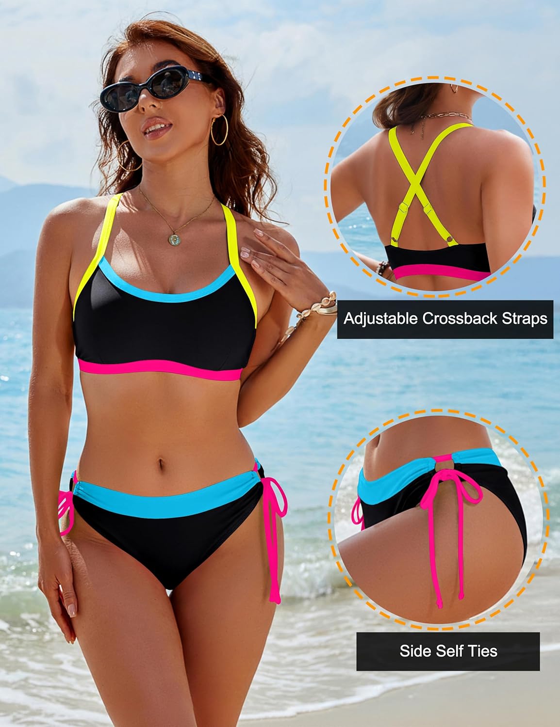 Thumbnail 3 de BMJL Color Block Wide-Strap Two-Piece Bikini Set (2026)